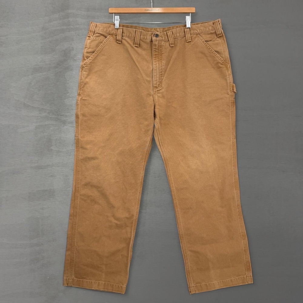 Carhartt Carpenter Work Pants Brown Relaxed Fit Duck Canvas 44 x 30